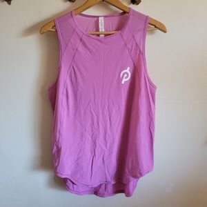 Lululemon PelotonTank Top Mesh Cut Out Pink Large 10